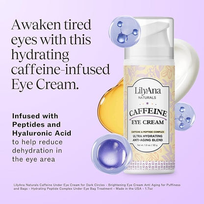 LilyAna Naturals New Caffeine Eye Cream 1oz