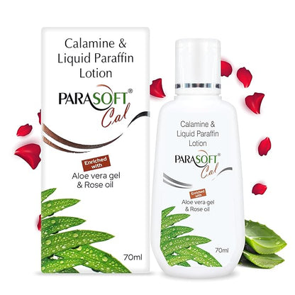 Cal Body Moisturizing Lotion With Calamine, Aloevera And Rose Oil | Soothing Restoring Moisturizer | Relief Irritating Rashes Burns | Non-sticky Formulation For All Type Skin - 70 ml