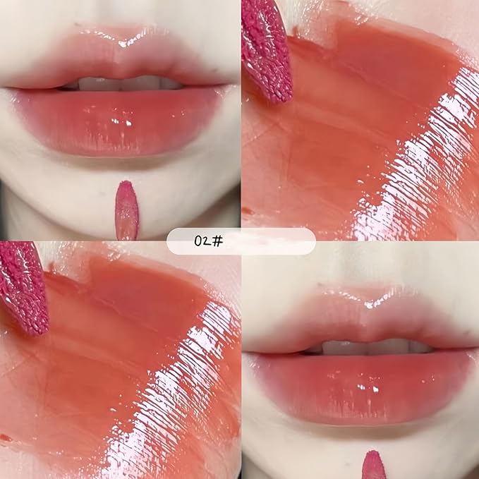 5pcs Mirror Water Lip Gloss Glass Lipstick Set, Gloss