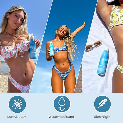 Florida Glow SPF 15 Sunscreen Spray - Hawaii 104 Reef Act & Florida Keys Compliant, Broad Spectrum, Water Resistant - Sun screen protector for face and body, PABA-Free & Oxybenzone Free (5.5 Fl Oz)