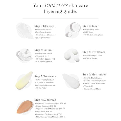 DRMTLGY Pre-Cleansing Oil - Makeup Remover Oil to be Paired with Facial Cleanser - Cleanser for Face - Melts Mascara, Makeup, & Preps for Cleansing, 5 fl oz