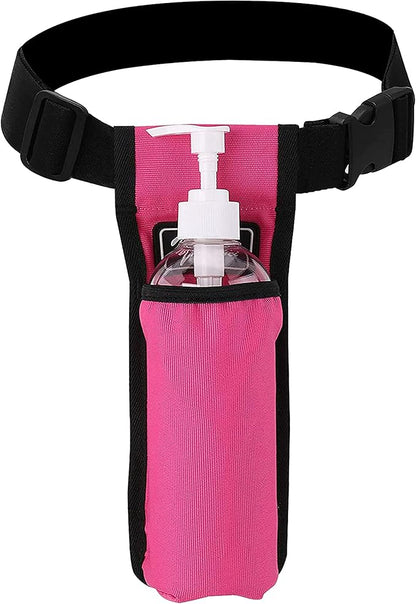 Massage Bottle Bag Massage Therapist Holster Massage Lotion Holster Massage Oil Holster（YR-1KD-Rose Red）
