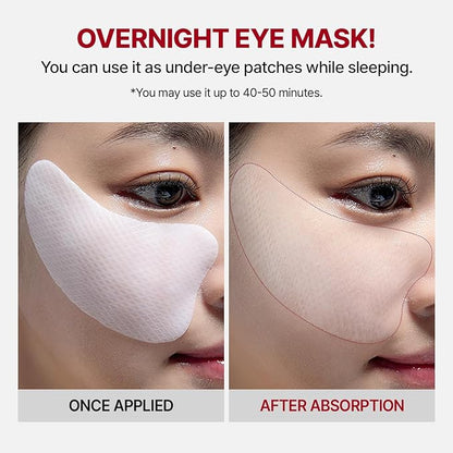 MEDITHERAPY Wrinkle-fit Tangle Eye Patch & Wrinkle-fit Face Mask - Under Eye Mask and Eye Cream for Eye Bags, Puffiness, and Dark Circles - Firming and Tightening Korean Collagen Mask