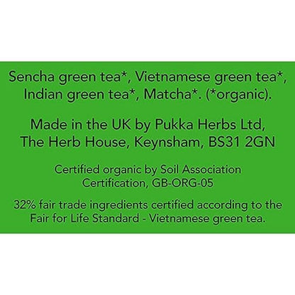 Pukka Supreme Matcha Green Organic Herbal Tea, Energizing Infusion Organic Tea Selection, With Matcha Powder, Ideal For Daily Vitality, Caffeine Free, 80 Total Bags (20ct - Pack of 4)