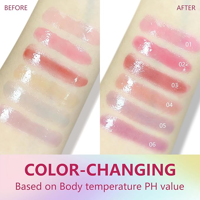 KYDA Juice Jelly Tinted Lip Balm, Glossy Color Changing Lipstick, Dewy Glow Lip Color, Click Packaging Moisturizing Lip Balm with Vitamin E, #Berry