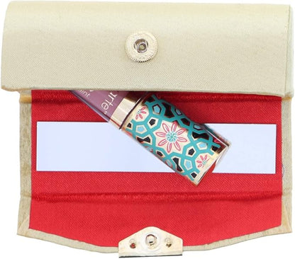 Motique Accessories Silver & Gold Satin Ladies Lipstick Gold