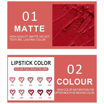 8 Colors Matte Lipstick Pen Set, Waterproof Velvet Long