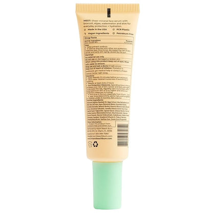 SPF 50 with Algae, Aloe & Antioxidants, Broad Spectrum Sunscreen Non-Aerosol, Hawaii Reef Compliant - Octinoxate, Oxybenzone & Petroleum Free (Save Face Single, 1PK)