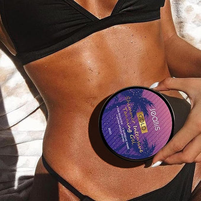 Extreme Dark Intensive Tanning Luxe Gel, Tan Enhancer Carrot Gold Shimmer Tanning Gel For Outdoor Sun, Tanning Butter With Dark Carrot Sun Tanning Oil For Natural Faster Darker Tan Spf0 200ml
