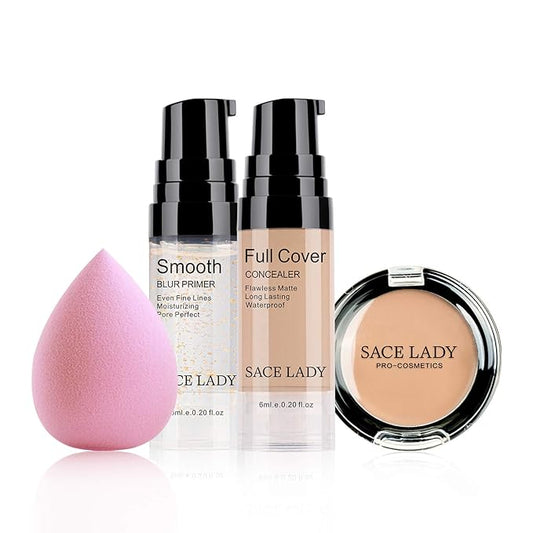 Waterproof Full Coverage Concealer Makeup Kit with Primer Scar Cover