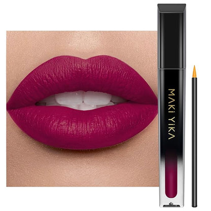 MAKI YIKA Plum Lipstick Matte for Women, Burgundy Lipstick