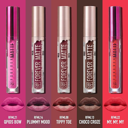 Ruby Kisses Forever Matte Liquid Lipstick 5 Pack RFML08&13&14&21&22