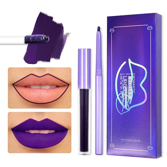 DAGEDA Matte Liquid Lipstick, 2Pcs Lip Liner DAGEDA