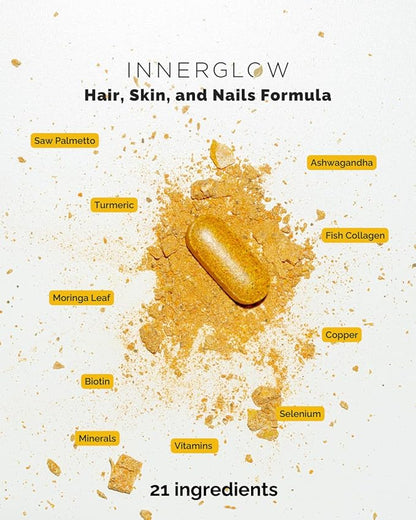 Advanced Hair, Skin & Nails Formula - Dermatologist and Plastic Surgeon Developed, clinically Tested for visibly Stronger and Thicker Hair in 12 Weeks