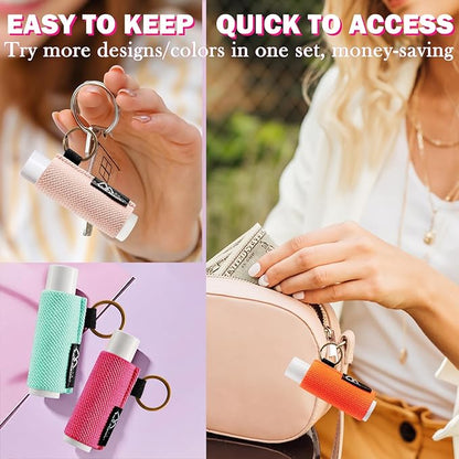 WK IEASON - Lip Balm Holder Keychain Clip Tight-Knit