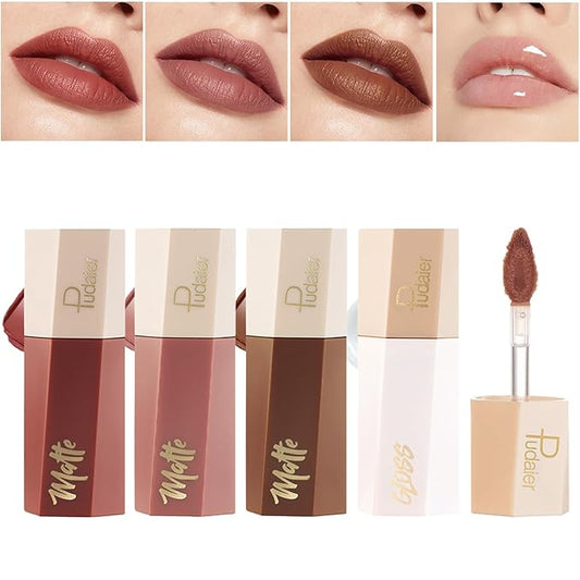 Rechoo Lipstick for Women Set-1 Clear Lip Gloss+3 Gloss+3