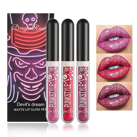 NVLEPTAP 3PCS Liquid Glitter Lipstick Glitter Lip Gloss Glitter