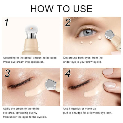 Scarman Mineral Eye Cream, 3-in-1 Anti-Aging Eye Cream, SPF 35, Wrinkle Care, Filter Phone Skin-Damaging Blue Light for Dark Circle and Fine Lines, 15ML(#01 Light)
