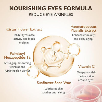 2PCS Revive Glow Vitamin C Eye Balm, Hydrating Eye Cream,Improve Dark Circles,Brightens Skin Tone,Reduces Puffiness