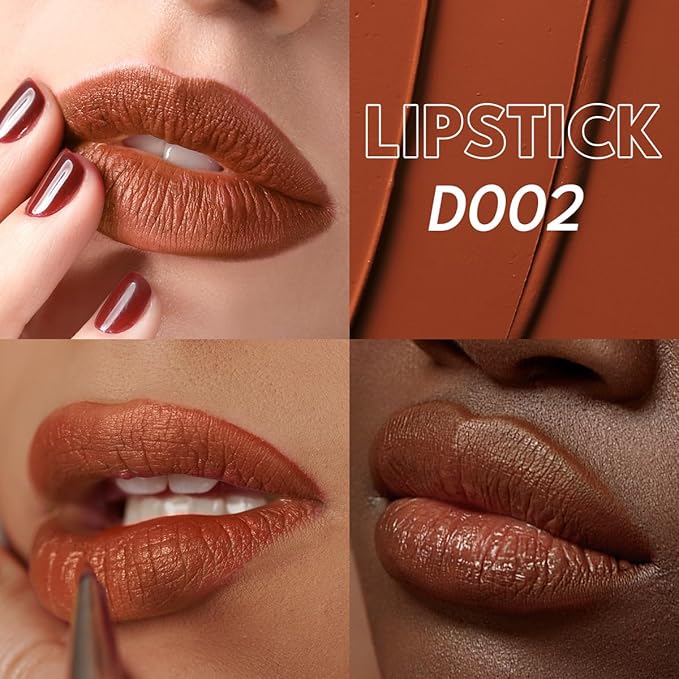 2PCS Marbled Matte Lip Stick Makeup Coverage,