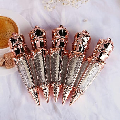 15pcs 4ml rose gold crown empty lip gloss tubes, empty Key chain lipgloss containers