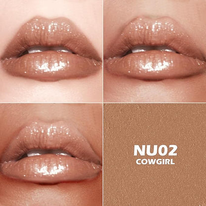 FOCALLURE Moisturizing Shiny Lipstick,Pearl Shimmery Finish,Hydrating Tinted Lip