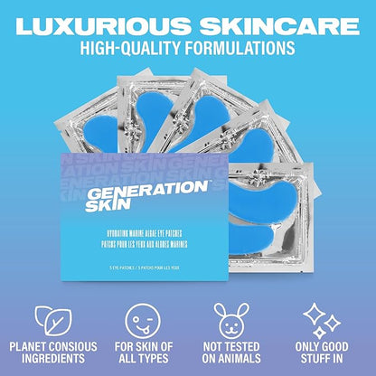 20 Pair Value Bundle featuring 10 x Marine Algae and 10 x Hyaluronic Acid Under Eye patches for Dark Circles and Puffiness