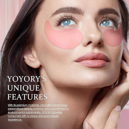 Under Eye Patches Masks - for Eye Bags with Collagen and Hyaluronic Acid, Dark Circles,and Fine Lines, Fade Wrinkles Treatment for Women and Men - 60 Pcs Pink