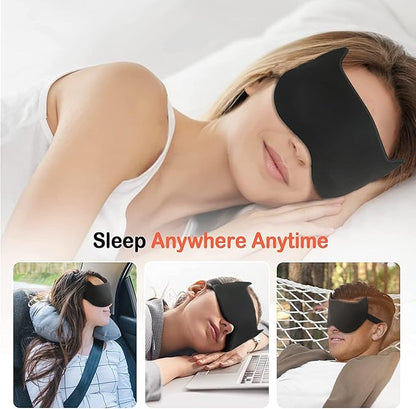 Cute Sleep Eye Mask for Kids, 3D Contoured Cup Sleeping Mask & Blindfold, Concave Molded Night Sleep Mask, Block Out Light, Soft Comfort Eye Shade Cover for Travel Yoga Nap,KD
