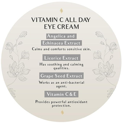 CONTEXT SKIN Eye Cream for Dark Circles and Puffiness | Revitalizing and Hydrating | Eye Cream with Angelica, Echinacea, Licorice, Grape Seed Extracts, Vitamin C & E | Cruelty-Free Soothing Skin