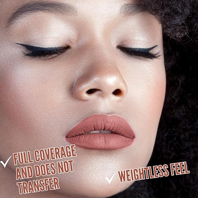 Mynena Soft Terracotta Long-Lasting Matte Liquid Lipstick | Intense Color, Smudge-Proof & Waterproof | Comfortable, Hydrating Shea Butter | Vegan & Cruelty-Free | Zoe
