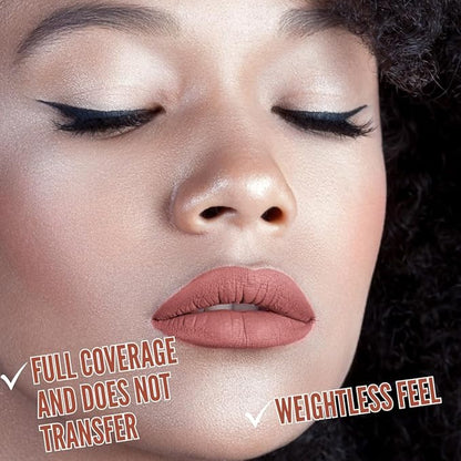 Mynena Soft Terracotta Long-Lasting Matte Liquid Lipstick | Intense Color, Smudge-Proof & Waterproof | Comfortable, Hydrating Shea Butter | Vegan & Cruelty-Free | Zoe