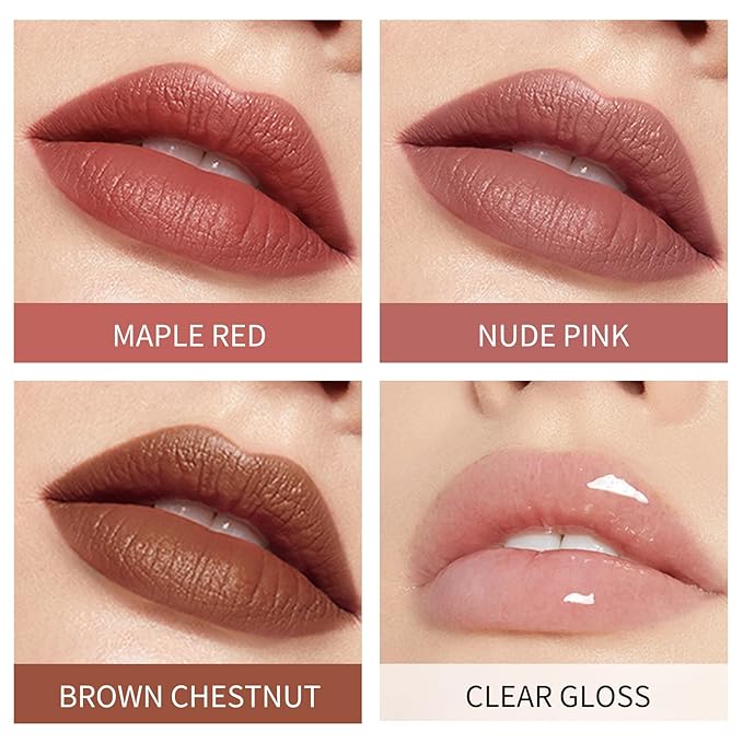 Rechoo Lipstick for Women Set-1 Clear Lip Gloss+3 Gloss+3