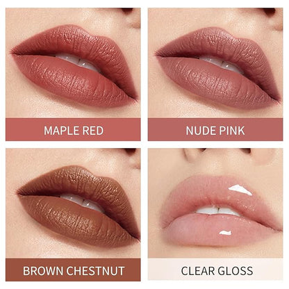 Rechoo Lipstick for Women Set-1 Clear Lip Gloss+3 Gloss+3