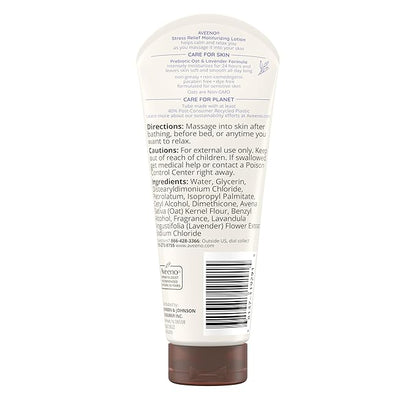 Aveeno Stress Relief Moisturizing Body Lotion with Lavender Scent & Prebiotic Oat to Calm & Relax, Non-Greasy, TSA-Approved Travel Size, 2.5 fl. oz, 12 Pack