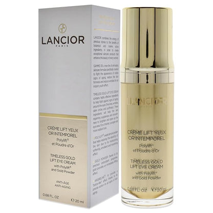 Timeless Gold Lift Eye Cream - Fights Against The Signs Of Aging Around The Eyes - Helps Skin Regain Suppleness - Brightens And Opens Up Eye Area - Highly Effective Ingredients - 0.7 Oz
