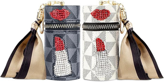 2 Pack Lip Gloss Case, Mini Lipstick Organizer Gloss