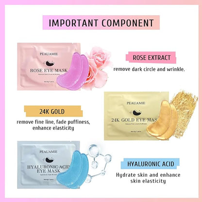 Under Eye Patches for Dark Circles and Smooth Wrinkles& LIYALAN kojic acid soap