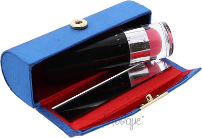 Solid Satin Ladies Lipstick Case With Mirror Purse