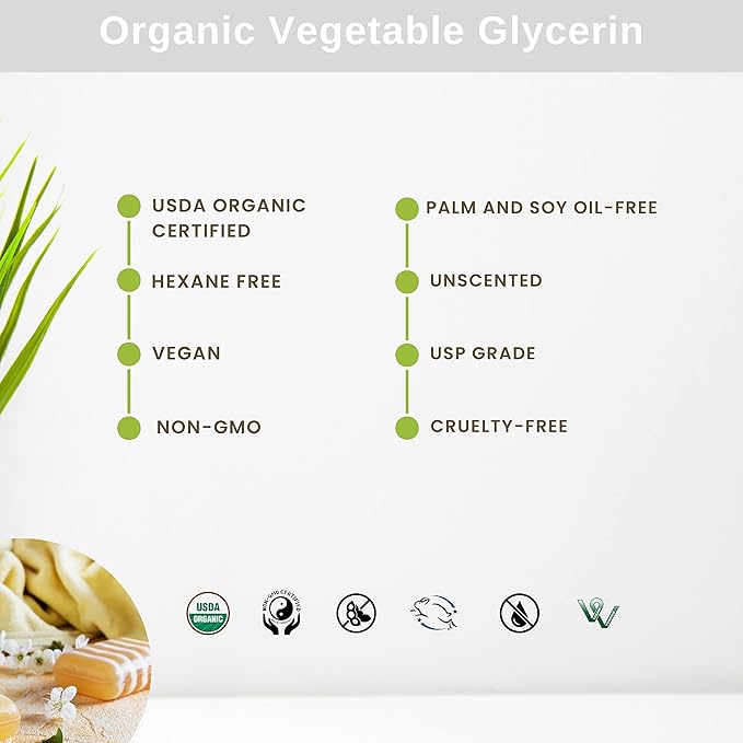 Organic Vegetable Glycerin - 32 Fl