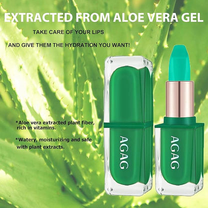 Aloe Vera Lipstick Lip Balm, Magic Temperature Colour Magic