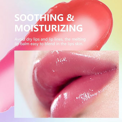 KYDA Juice Jelly Tinted Lip Balm, Glossy Color Changing Lipstick, Dewy Glow Lip Color, Click Packaging Moisturizing Lip Balm with Vitamin E, #Berry