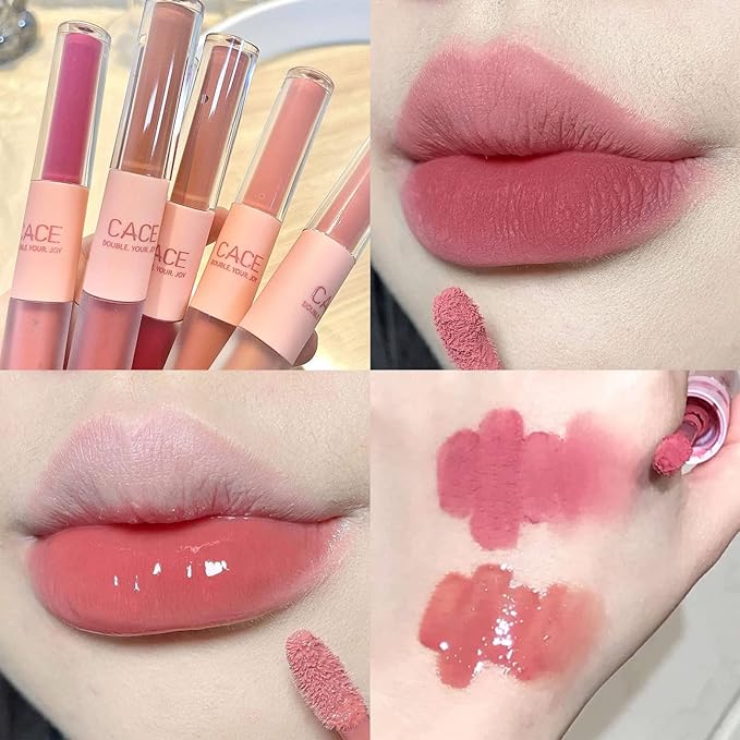 6 Colors 2 in 1 Double-end Lip Gloss Gloss