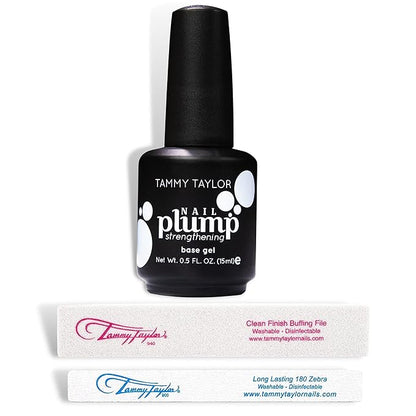Tammy Taylor Nail Plump Nail Hardener | Extra Strength Healthy Natural Nail Strengthener Polish for Thin Nails and Split Nail Growth Oil Treatment | Helps Repair Damaged Nailbeds and Nail Biting | Kit