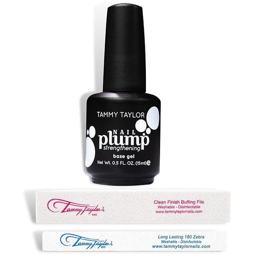 Tammy Taylor Nail Plump Nail Hardener | Extra Strength Healthy Natural Nail Strengthener Polish for Thin Nails and Split Nail Growth Oil Treatment | Helps Repair Damaged Nailbeds and Nail Biting | Kit