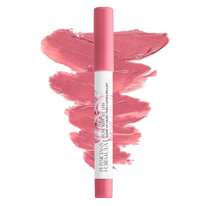Physicians Formula Rosé Kiss All Day Glossy Lipstick Lip Color Makeup, Pink Blind Date | Dermatologist Tested, Clinicially Tested