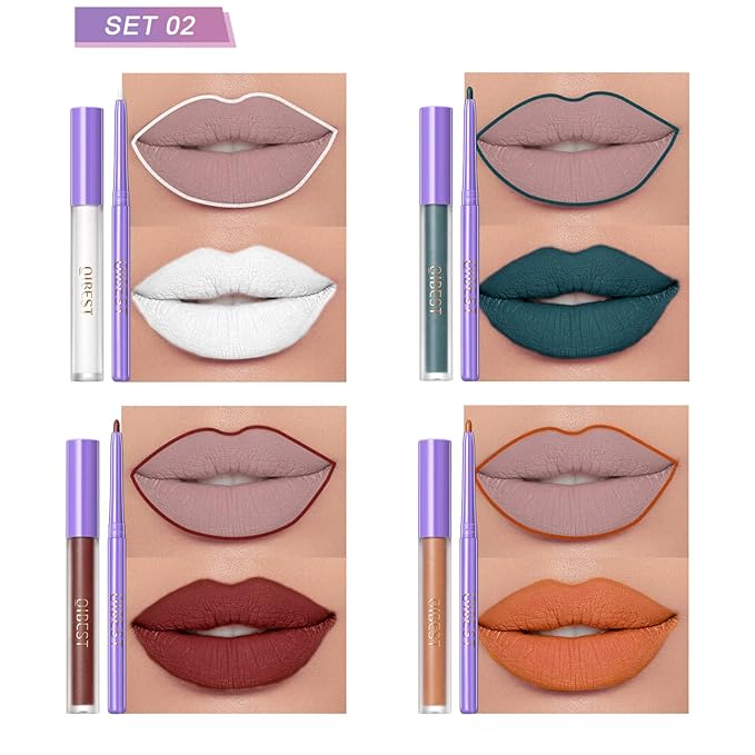 Matte Lip Gloss and Liner with Gift Box, Gloss