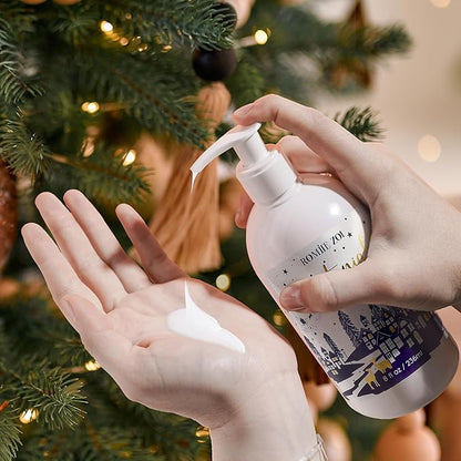 Christmas Hand & Body Lotion with Moisturizing Shea Butter for All Skin Type- Silent Night - Spruce Scent - 236 ML / 8 FL OZ