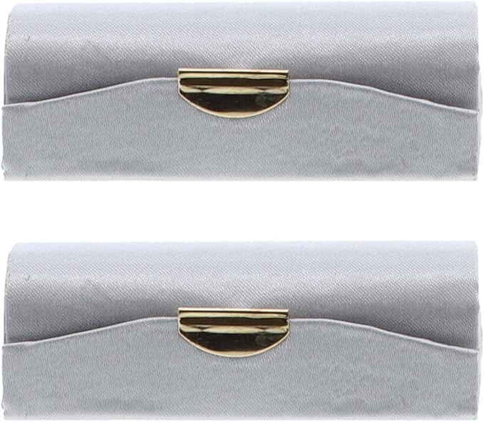 Motique Accessories Silver Solid Satin Ladies Lipstick Case