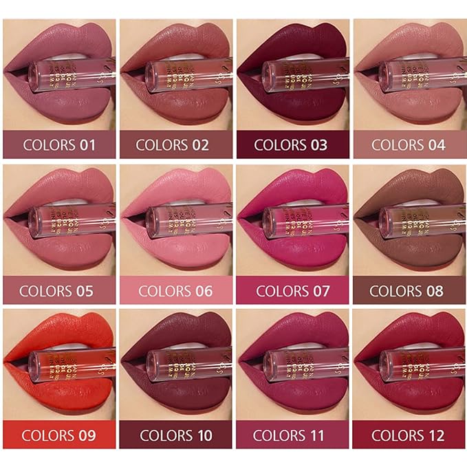 Matte Liquid Lipstick set Waterproof Long Lasting Non-Stick Long